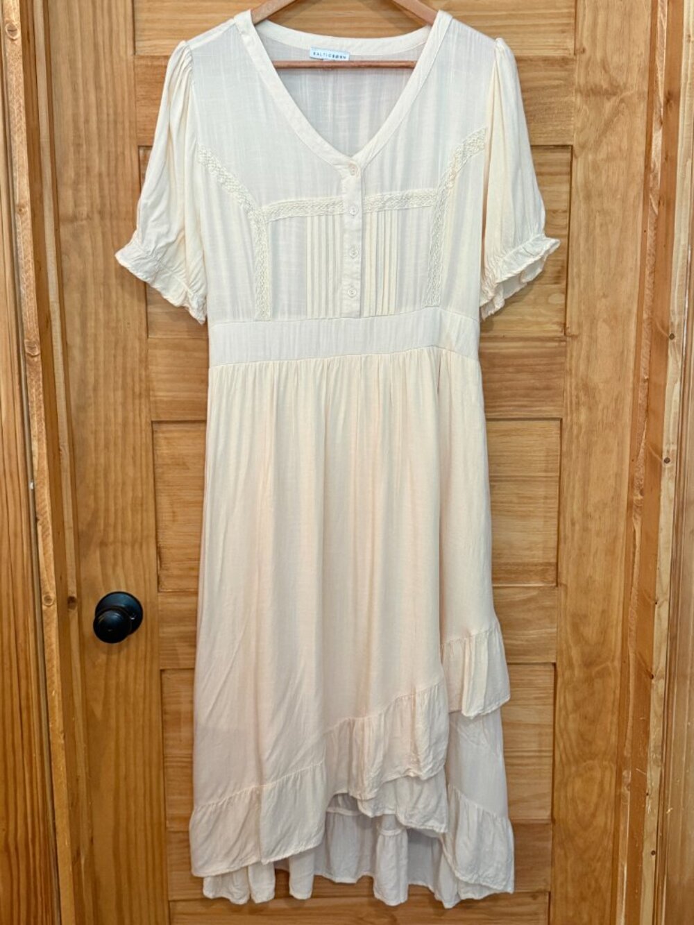 Baltic Born Hannah Boho Cottagecore Ruffle Feminine Flowy Midi Dress size XL - Picture 2 of 6